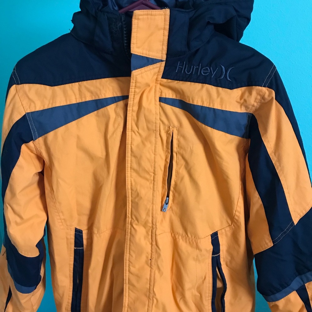 Orange & black Hurley snowboard jacket